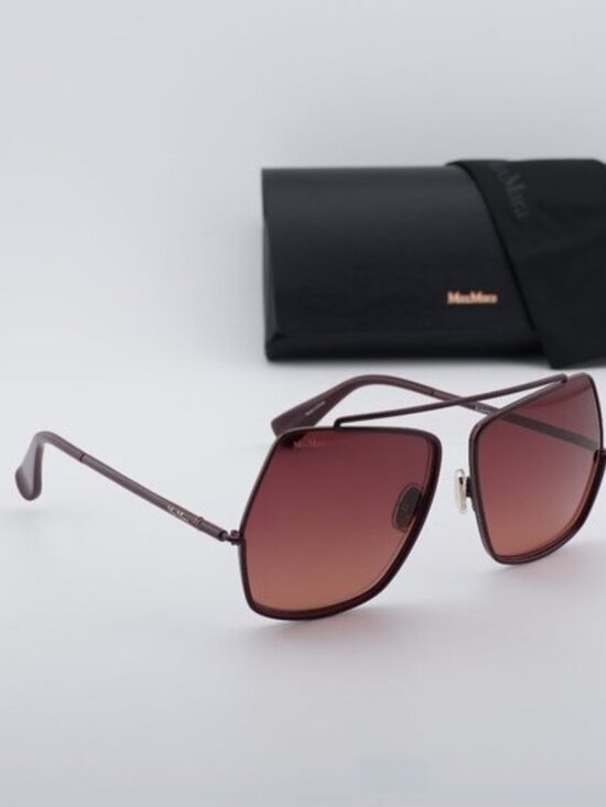 Max Mara ELSAPETITE MM0102 69F Butterfly Sunglasses - Bordeaux/Brown main image 9